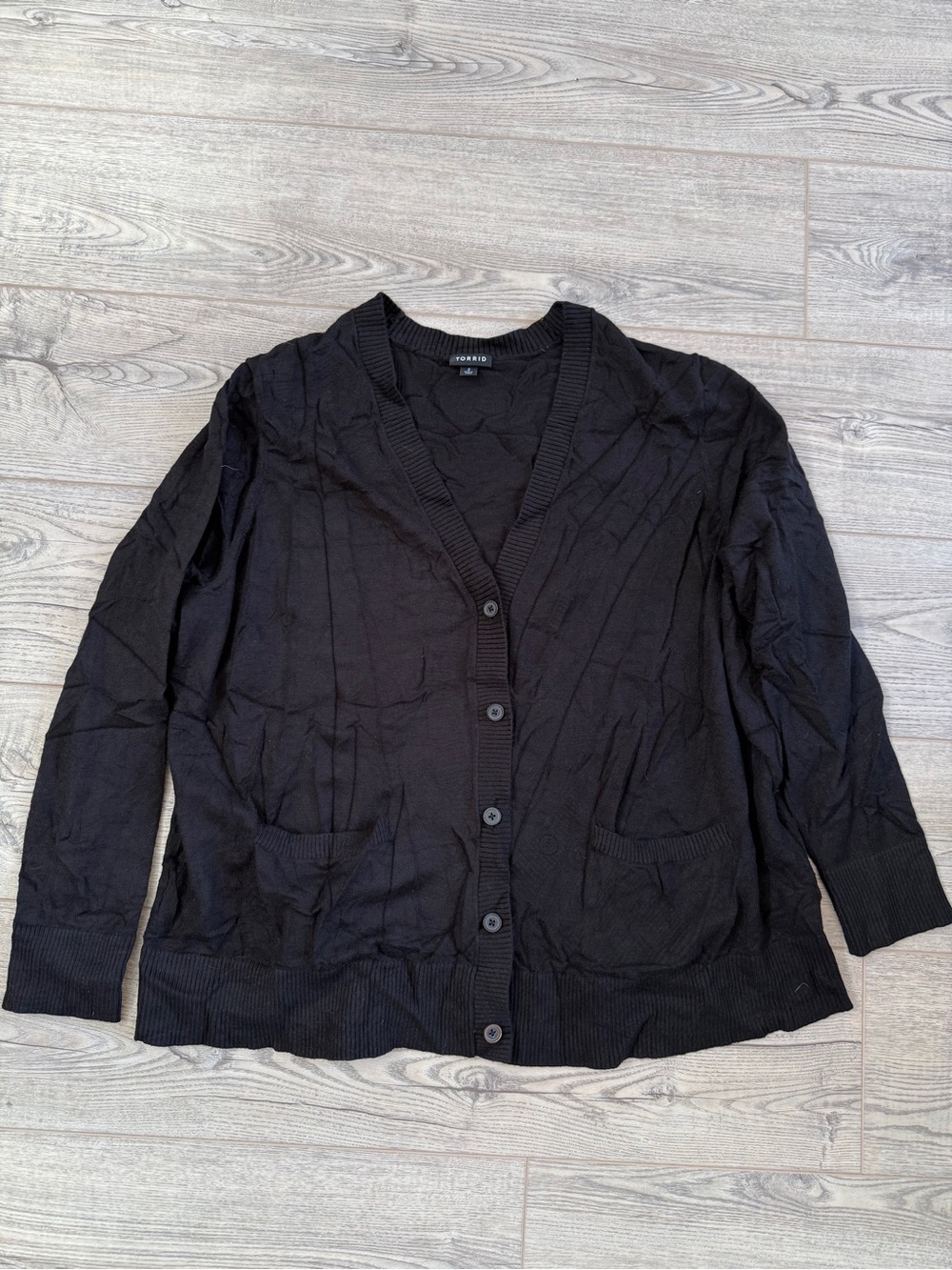 torrid Black V-Neck Button Cardigan Jacket